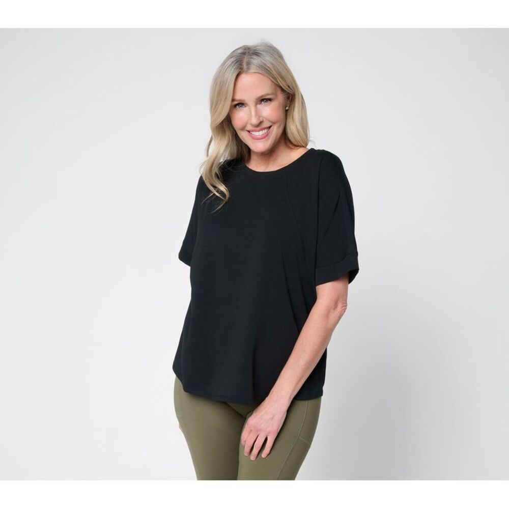 Anybody Women's Top Sz XS Make Your Selection: AnyBody Cozy Knit Black